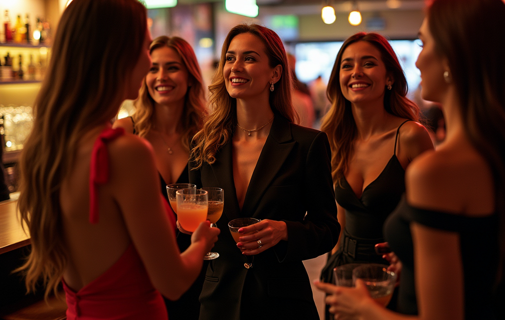 Cachet Ladies companions from Toronto’s leading escort agency at a champagne soirée